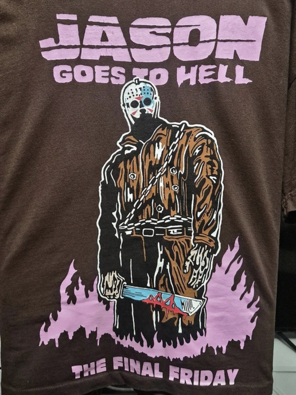 W Large Jason Goes to Hell The Final Friday graphic tee Graphic Tee Brown Size